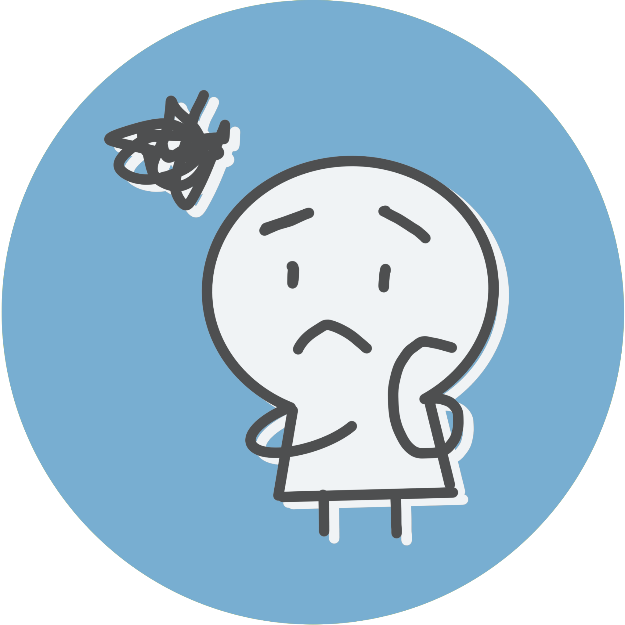 困っている人のイラスト